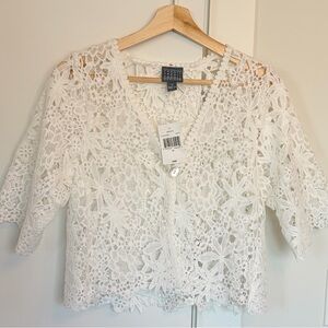 🆕🤍✨ NWT Rabbit Rabbit Rabbit White Lace Top | Size M | Boho Floral Cottagecore